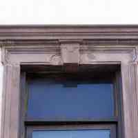          36: detail 1st floor window stonework, north facade, 8th window from east
   