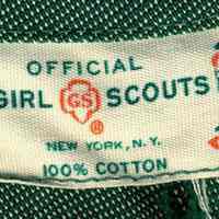 Official Girl Scout uniform, 2 piece, jacket and skirt, belonging to Lee Raineri, Hoboken, no date, ca. 1960.