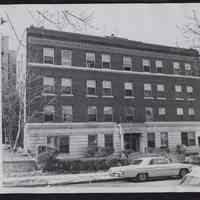 B&W photo of apartment building at 7-11 Hedden Terrace, Newark.