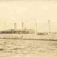 Postcard: Ship "USS American", Hoboken, NJ