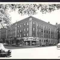 B&W photo of mixed-use apartment building at 2 Kearny Street, Newark.