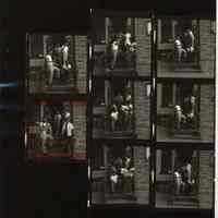 B+W negative contact sheet of images of Hoboken taken by John Conn. no date, [1976].