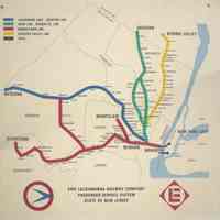 Sign: Erie Lackawanna Company, Passenger Service System, State of New Jersey. No date, circa 1962-1971.