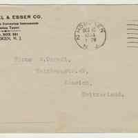 Envelope from Keuffel & Esser Company, Hoboken, N.J. Postmarked October 15, 1934.