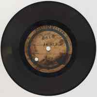 Picto Record, personal phonograph record, no date, circa early 1940