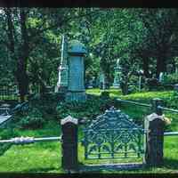 Color slide of Hoboken cemetery.