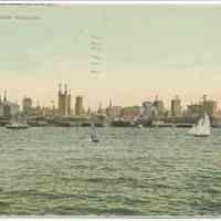 Postcard: New York from Hoboken. Postmarked June 13, 1908.