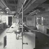 Digital image of B+W photo of former Maxwell House Coffee plant interior, Offices & Laboratory, basement, Hoboken, 2003.