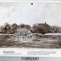          artwork for February: Ridgefield Park Boat Club, Hackensack River
   