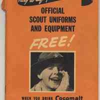 Catalog: Official Boy Scout Uniforms & Equipment Free! When You Drink Cocomalt. R. B. Davis Co., Hoboken, N.J. Ca. 1952.