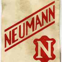 Label: Neumann. [N emblem/logo]. (R. Neumann & Co., Hoboken, N.J., no date, circa 1950s-1960s.)