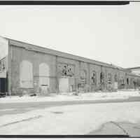 B+W photo of buildings, interiors and exteriors, of the Bethlehem Steel Shipyard, Hoboken Division, no date (ca 1990.)