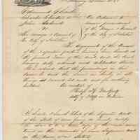 Document: N.J. Supreme Court, February Term 1858, writ of certiorari in Water Commissioners v. Mayor & City Council, Hoboken, March 25, 1858.