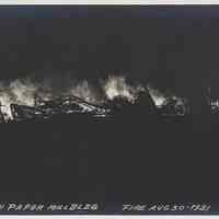 Postcard: [Fire] Hoboken Paper Mill Bldg, Fire, August 30 - 1921. [[Hoboken, N.J.]; issued 1921; unposted.