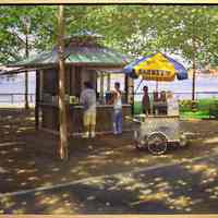 Painting: "Pier A Park Kiosk" by Frank Hanavan, Hoboken, 2007.