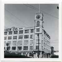 B+W photos, 4, of Keuffel & Esser Co. west plant (before renovation to Clock Tower Apartments), Hoboken, 1975-1976.