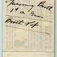          reverse of last ticket with notes
   