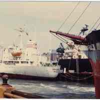 Digital images, 27, of the 19th C. ship Wavertree at the Bethlehem Steel Hoboken Shipyard, May to August, 1981.