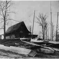 B+W copy photo of the New York Yacht Club building, Hoboken, no date, ca. 1880.