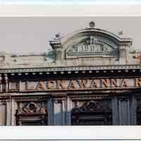 Notecard, photo: Hoboken Terminal [Lackawanna R.R.] Copyright 1981 photo by J.S. Watson. Watson Card Co., Hoboken, N.J.