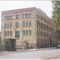 Color photo of the exterior of the former U.S. Dept. of Agriculture Quarantine Building, River St., Hoboken, no date, ca. 1995-2000.