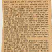 Newsclippings, eight, about union strike at Keuffel & Esser Company, Hoboken, November-December, 1946.