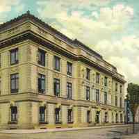 Postcard: Library, Jersey City, NJ