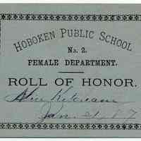         Reward of Merit 8: Alice Ketcham, Jan. 21, 1887
   