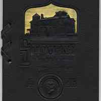          front cover: blind embossed leather with gilt detail
   