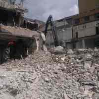 Digital images, 4, of demolition of building 5, Maxwell House Coffee Plant, Hoboken, August 30, 2004.