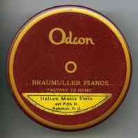          2, top: Odeon, Braumiller Pianos; Italian Music Store, 459 Fifth St., Hobok
   