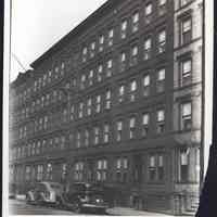 B&W photo of apartment buildings at 921-927 Park Avenue, Hoboken