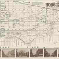 General & Historical 1906 Map of the City of Hoboken with 1989 annotations. 1998 reprint.