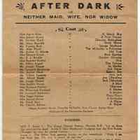 Program for "After Dark" at the Old Rialto Theatre, Hoboken, week of July 29, [1929].