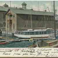 Postcard: Atlantic Boat Club House, Hoboken, N.J. Postmarked August 31, 1913.