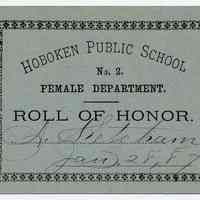          Reward of Merit 9: Alice Ketcham, Jan. 28, 1887
   