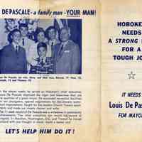          Digital image of political brochure for mayoral candidate Louis DePascale, Hoboken, [1965]. picture number 2
   