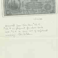 Banknote from the First National Bank of Hoboken, 1905.