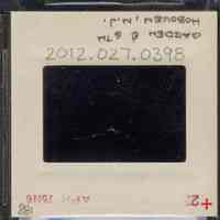          Color slide of eye-level view of row houses on the W side of Garden looking S with Di Gennaro's Italian Deli at 536 Garden and A. Castellini Insurance Agency at 534 Garden picture number 2
   