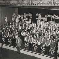 B+W copy photo of stage presentation, A Tribute to Frank Sinatra, Rialto Theatre, Hoboken, December 8-12, 1948