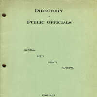          Directory of Public Officials. NATIONAL STATE COUNTY MUNICIPAL. Feb. 1934. Hoboken Chamber of Commerce. 1 Newark St., Hoboken, N.J. picture number 29
   