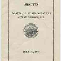 Minutes. Board of Commissioners, City of Hoboken, N.J. July 15, 1947.