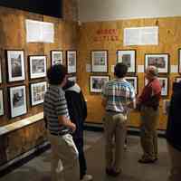 Digital images, 3, of Jaime Schlesinger giving gallery tour, Hoboken in the 1970s, at HHM, Hoboken, June 30, 2007.