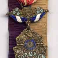 Commemorative pin: 1914 Annual Outing. Hoboken Lodge No. 74, B.P.O.E.
