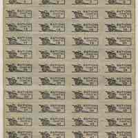          typical full sheet of coupons or stamps with artillery motif
   