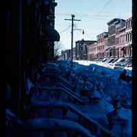 Color slide of snowy Garden Street.