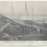 Postcard: [1905 Terminal fire.] 4044. Lackawanna R.R. Ruins, Aug. 8th 1905. Published by E.F. Walter. No date, circa 1905-1907; unposted.