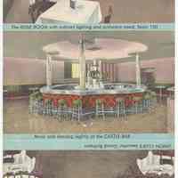 Fold-out postcard of the Union Club, Hoboken, ca. 1950