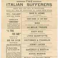 Program: Gayety Theatre, Hoboken, 1909.