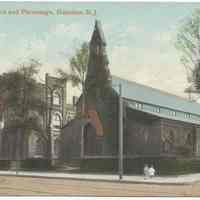 Postcard: Trinity Church and Parsonage, Hoboken, N.J. Postmarked Oct. 5, 1911.
